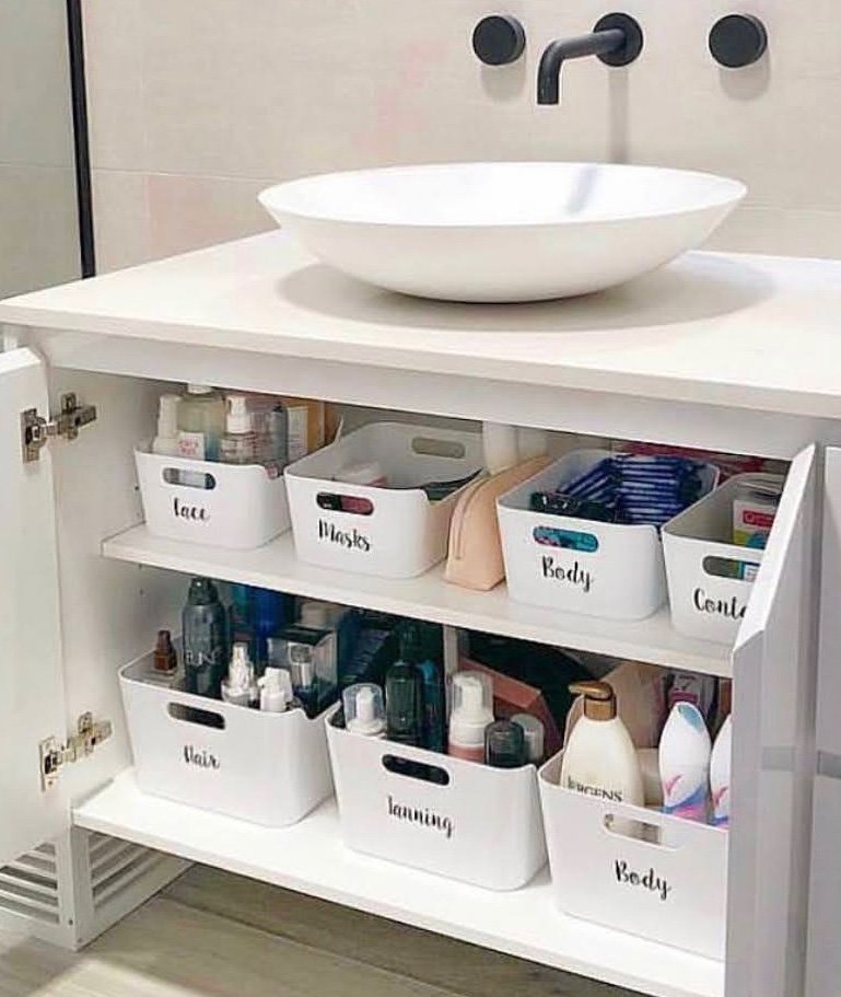 Bathroom organization products